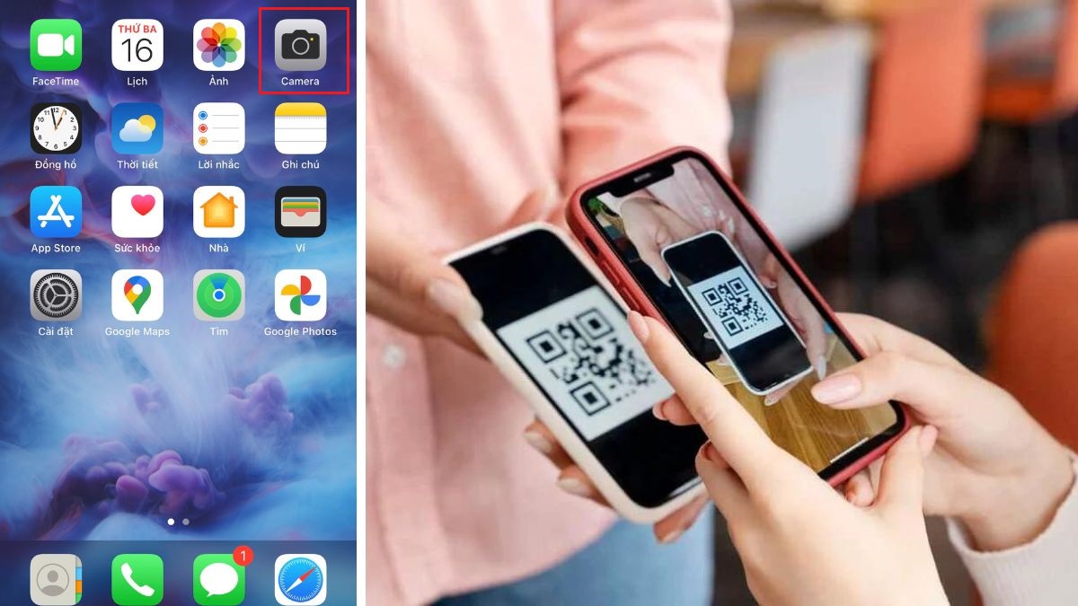 Cách quét mã QR trên iPhone bằng camera bước 2