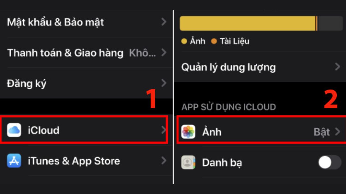 Tải ảnh bằng tính năng tải ảnh từ iCloud bước 2