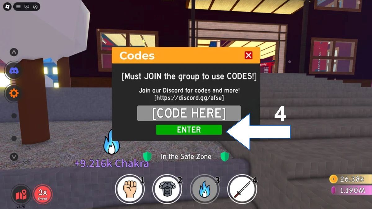 Cách sử dụng code Anime Fighting Simulator Endless