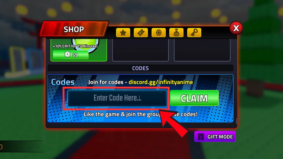 Hướng dẫn cách nhập code Fight Anime Bosses