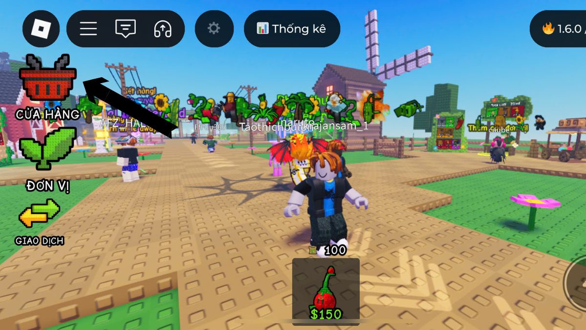 Hướng dẫn cách nhập code Garden Tower Defense bước 1