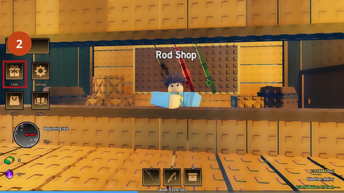 Cách nhập code Heavyweight Fishing