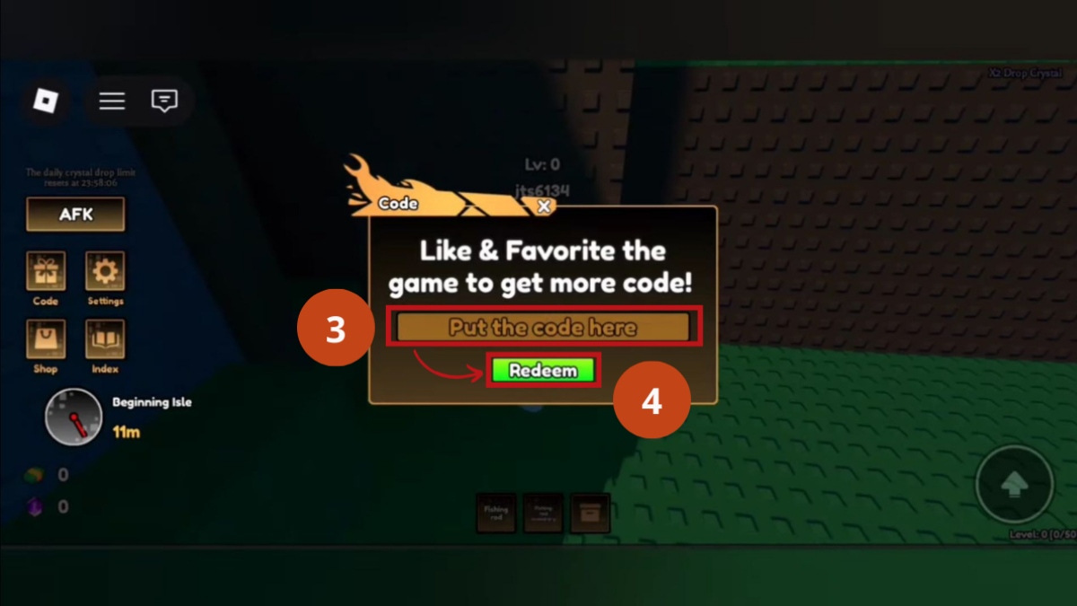 Cách nhập code Heavyweight Fishing