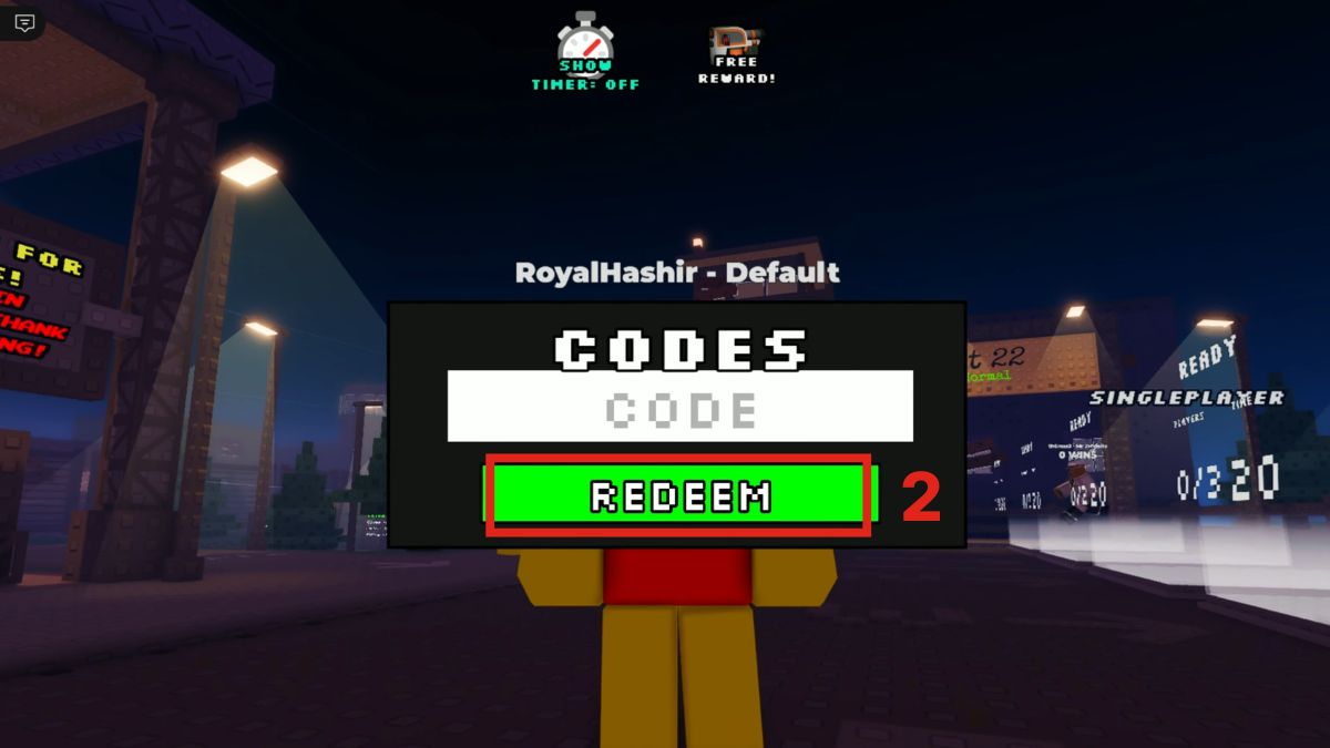 Hướng dẫn cách nhập code Inhuman - bước 2