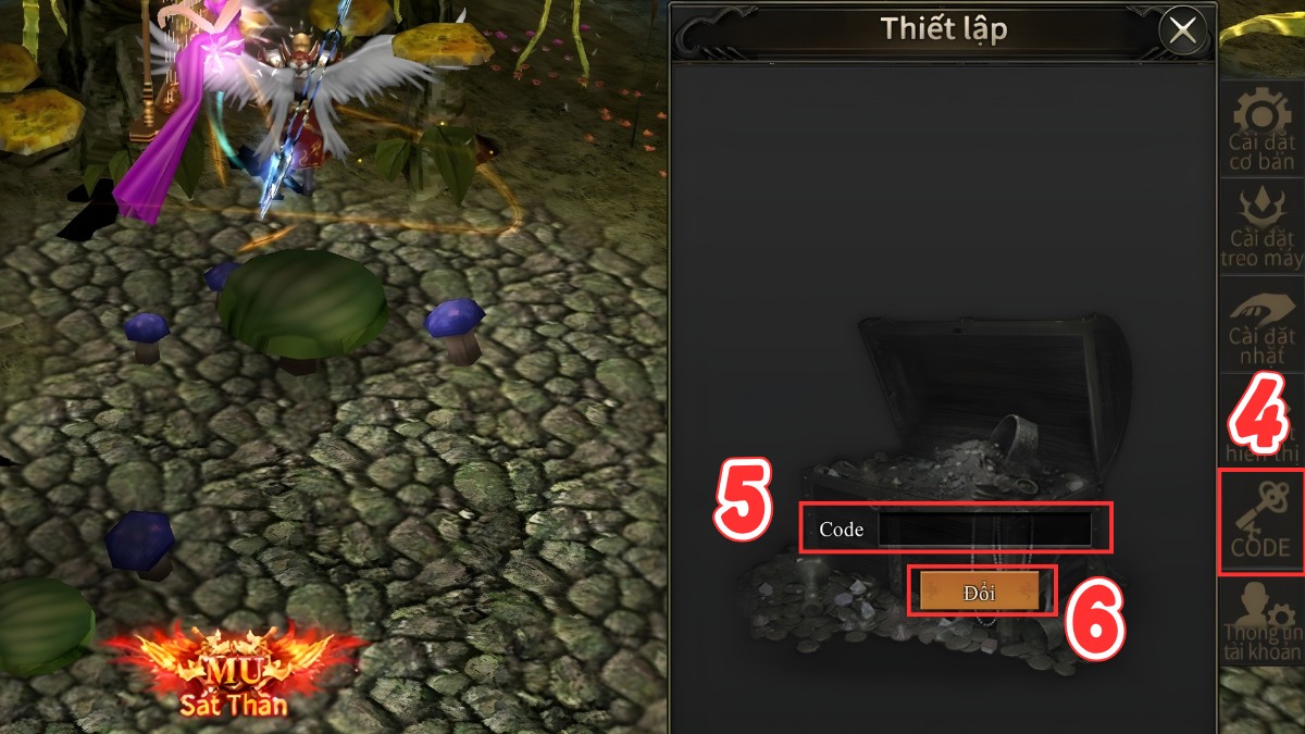 cách nhập code để nhận quà MU Vĩnh Hằng