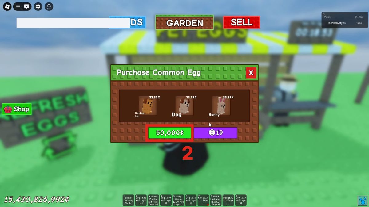Cách nhận pet Grow A Garden đơn giản nhất - bước 2