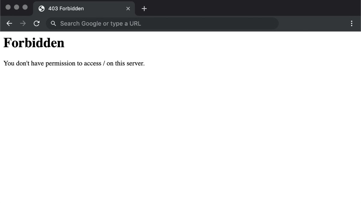 cách khắc phục 403 forbidden error trên Google Chrome