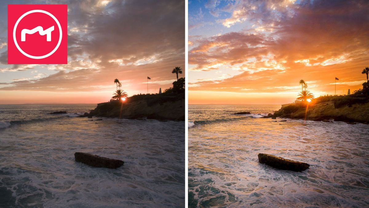 Meitu app chỉnh trời xanh mây trắng