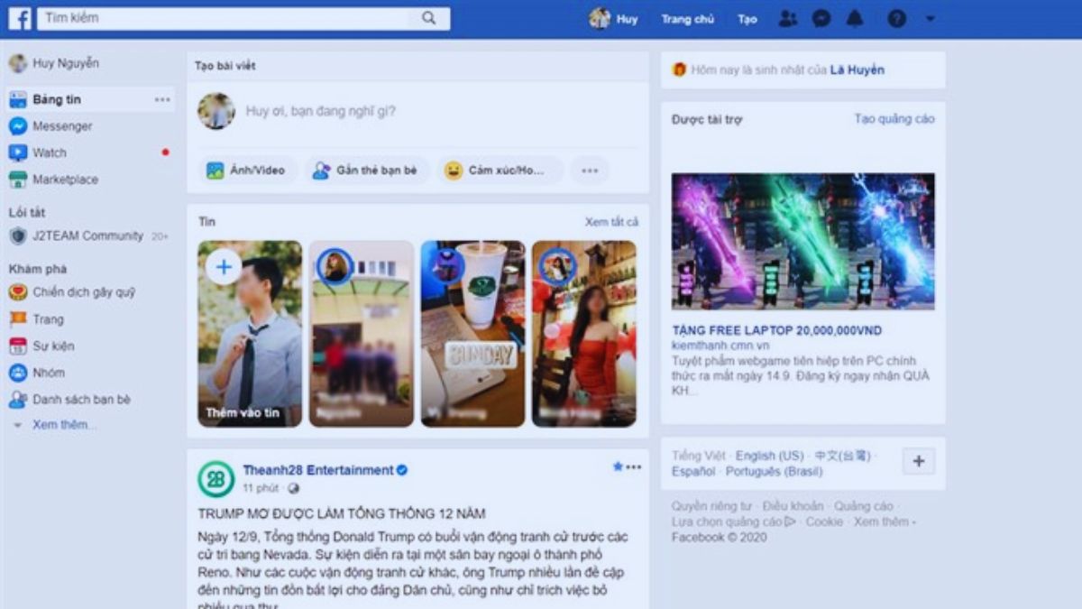 cách cập nhật Facebook cũ lại - bước 2