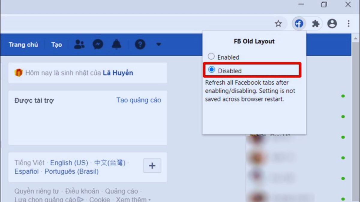 cách cập nhật Facebook cũ lại - bước 3