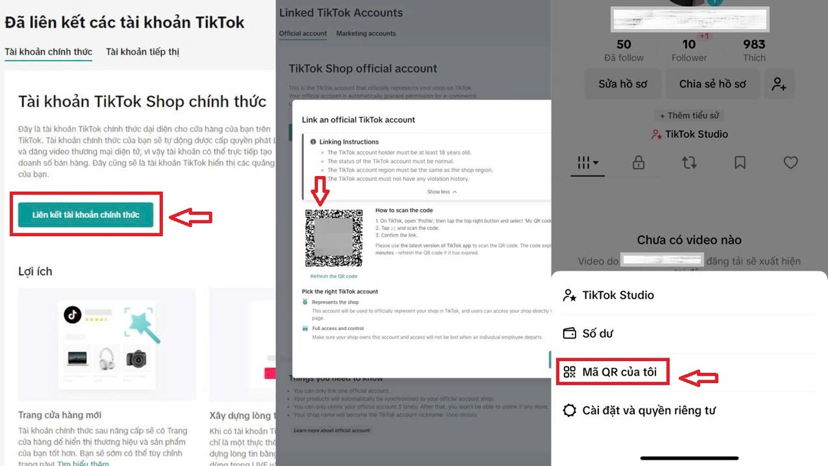 Cách mở tiktok shop khi chưa đủ follow với tài khoản tiktok ít hơn 1000 follower - Bước 3