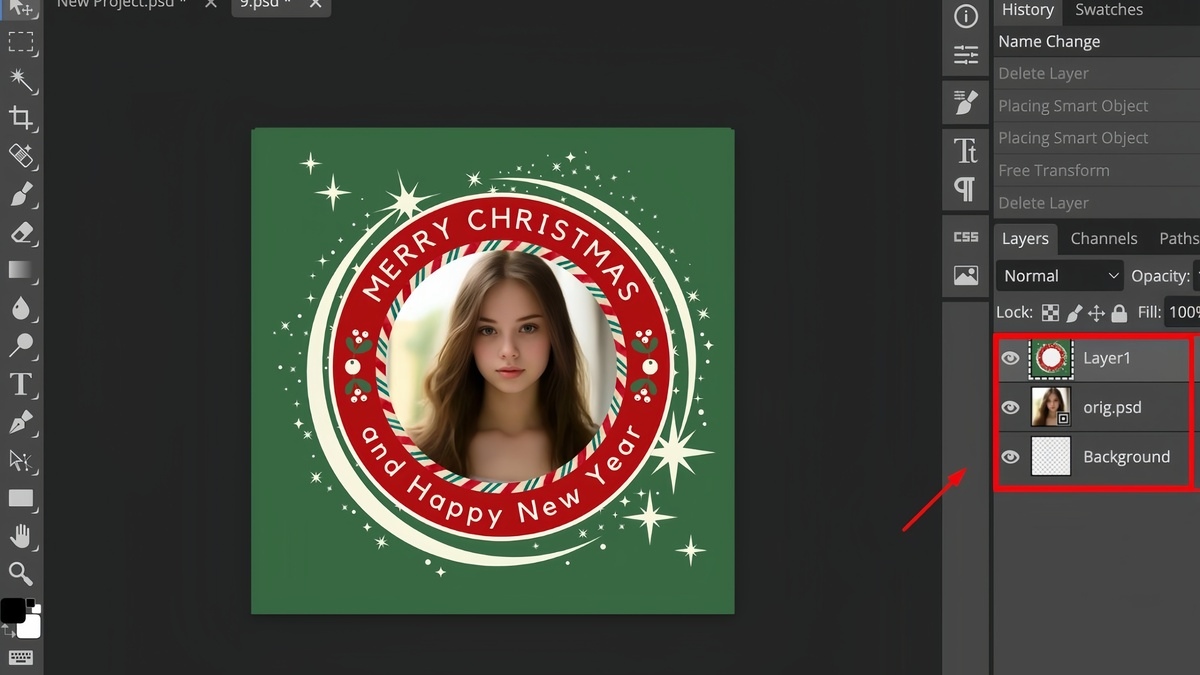 Sử dụng phần mềm Photoshop tạo khung avatar Facebook - bước 3