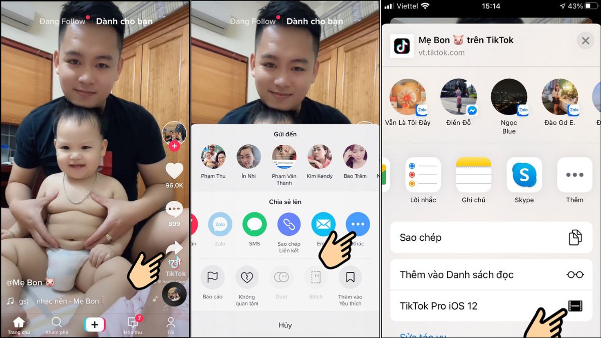 Cách tải video TikTok không có nút lưu trên iOS bước 4