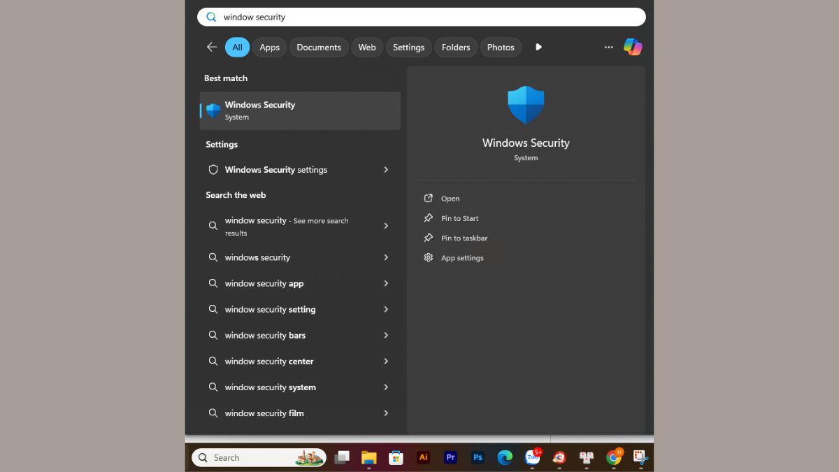 Cách tắt tường lửa win 11 trên Windows Security - Bước 1