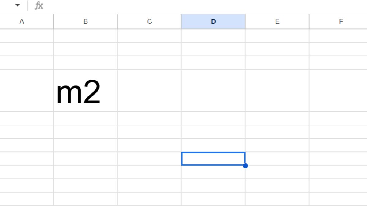 Cách gõ mét vuông, mét khối trong Excel dùng tổ hợp phím - bước 1