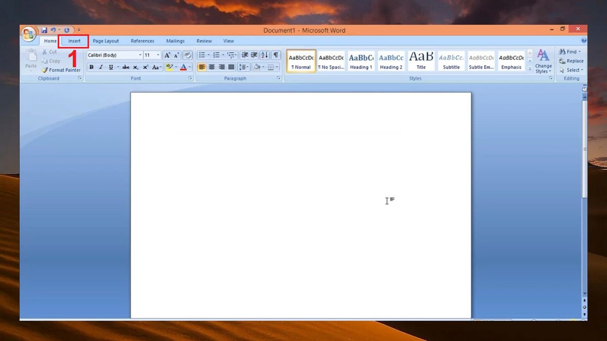 cách tạo chữ nghệ thuật trong word 2007 - bước 1