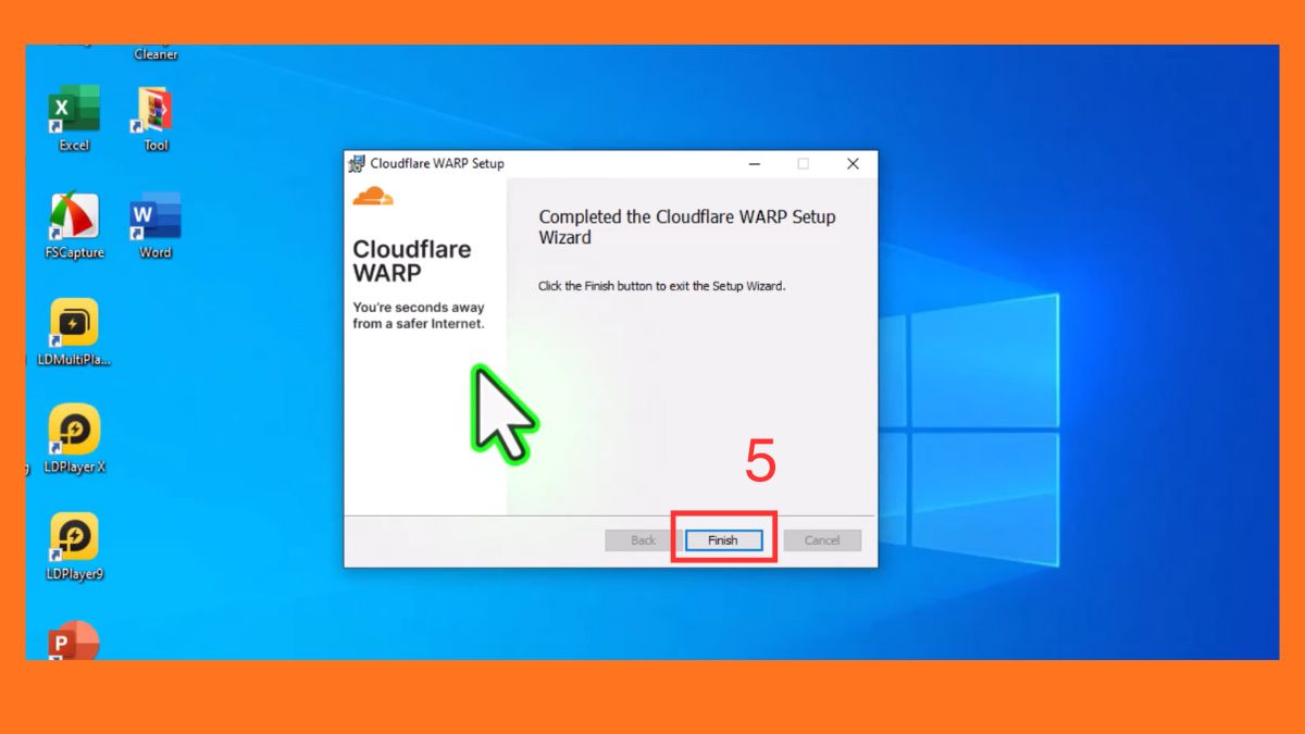 Cài app 1.1.1.1 trên máy tính - bước 4