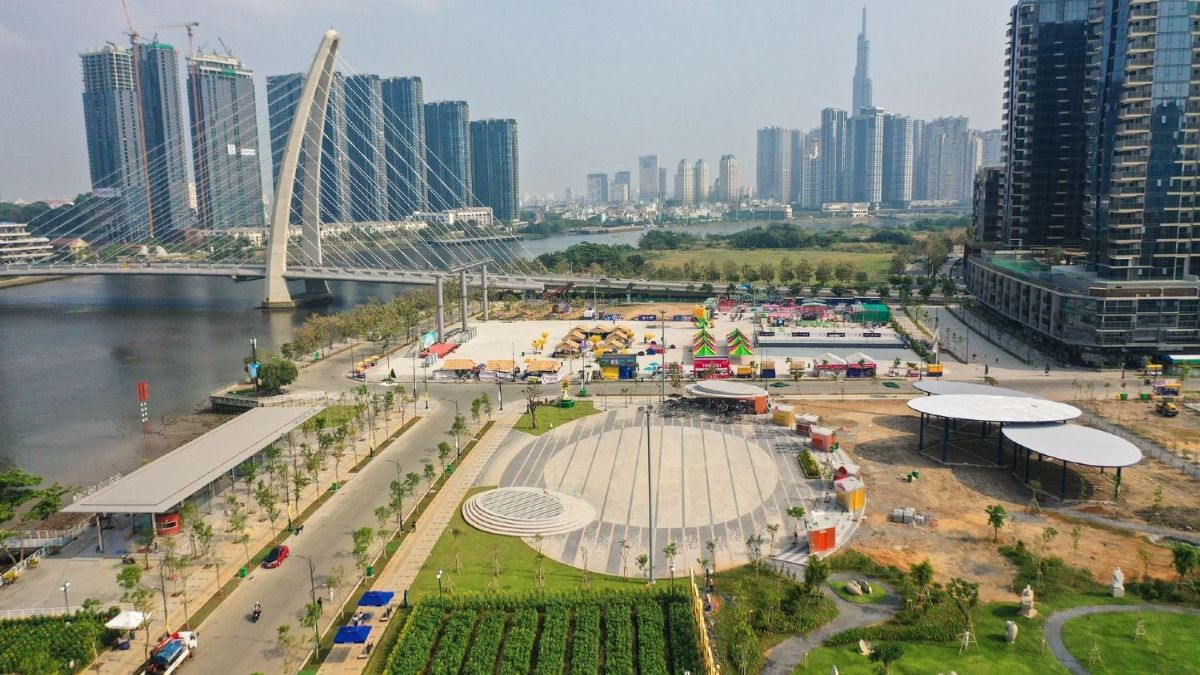 2 9 đi chơi ở đâu gần sài gòn Công viên bờ sông Thủ Thiêm