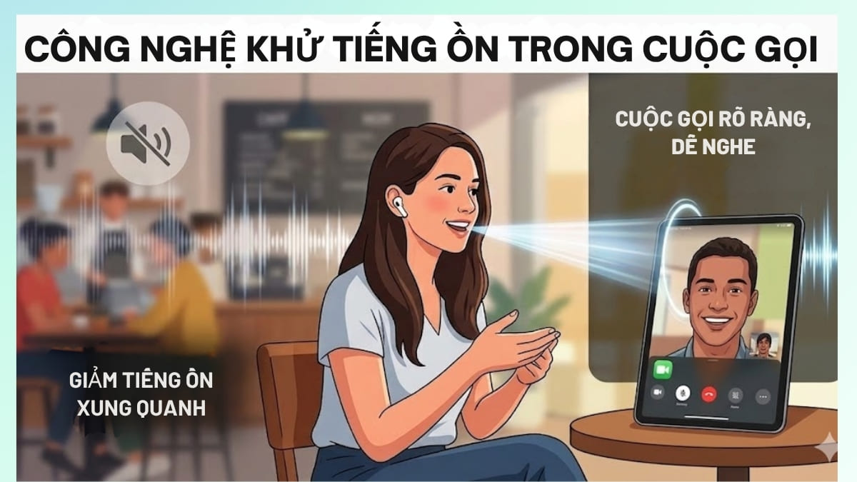 Các tính năng hỗ trợ cách ly âm thanh trên AirPods 3 - công nghệ khử ồn