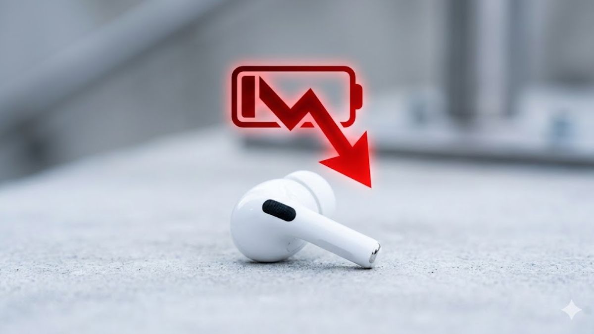 Dấu hiệu nhận biết tai nghe AirPods bị chai pin
