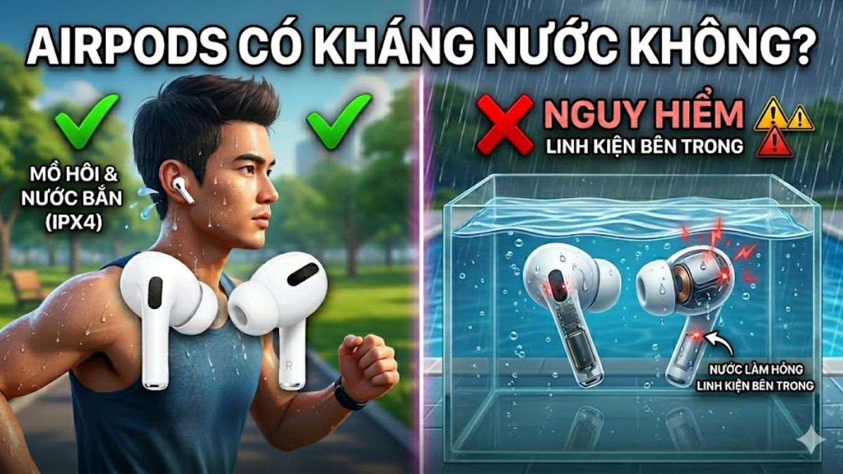 AirPods có kháng nước không?