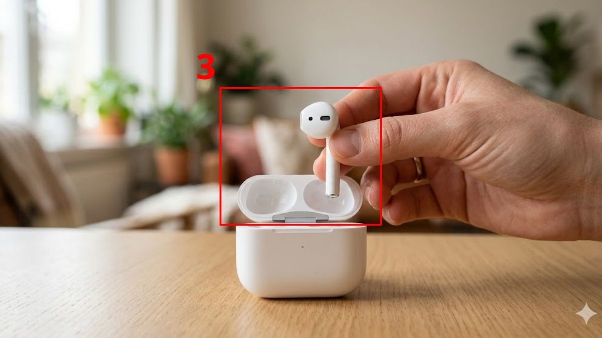 Cách xử lý khi AirPods bị ướt nước - bước 3