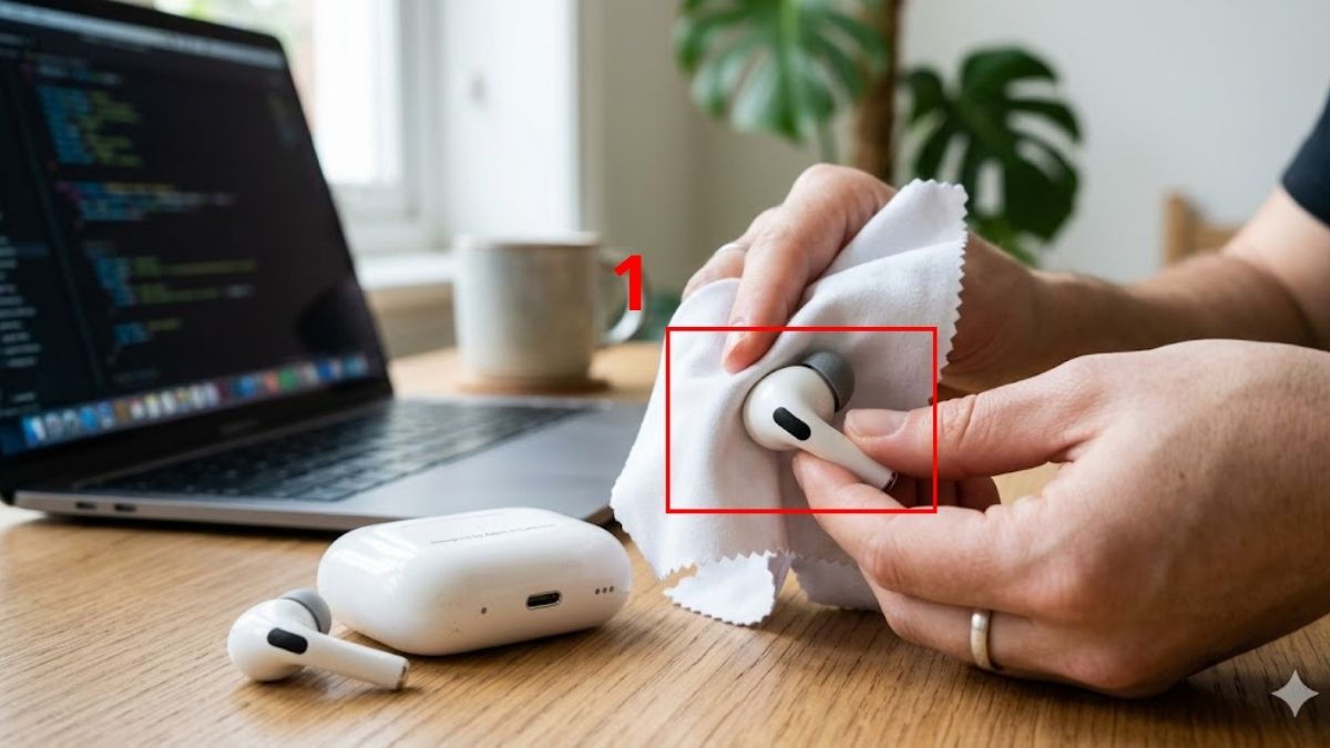 Cách xử lý khi AirPods bị ướt nước - bước 1