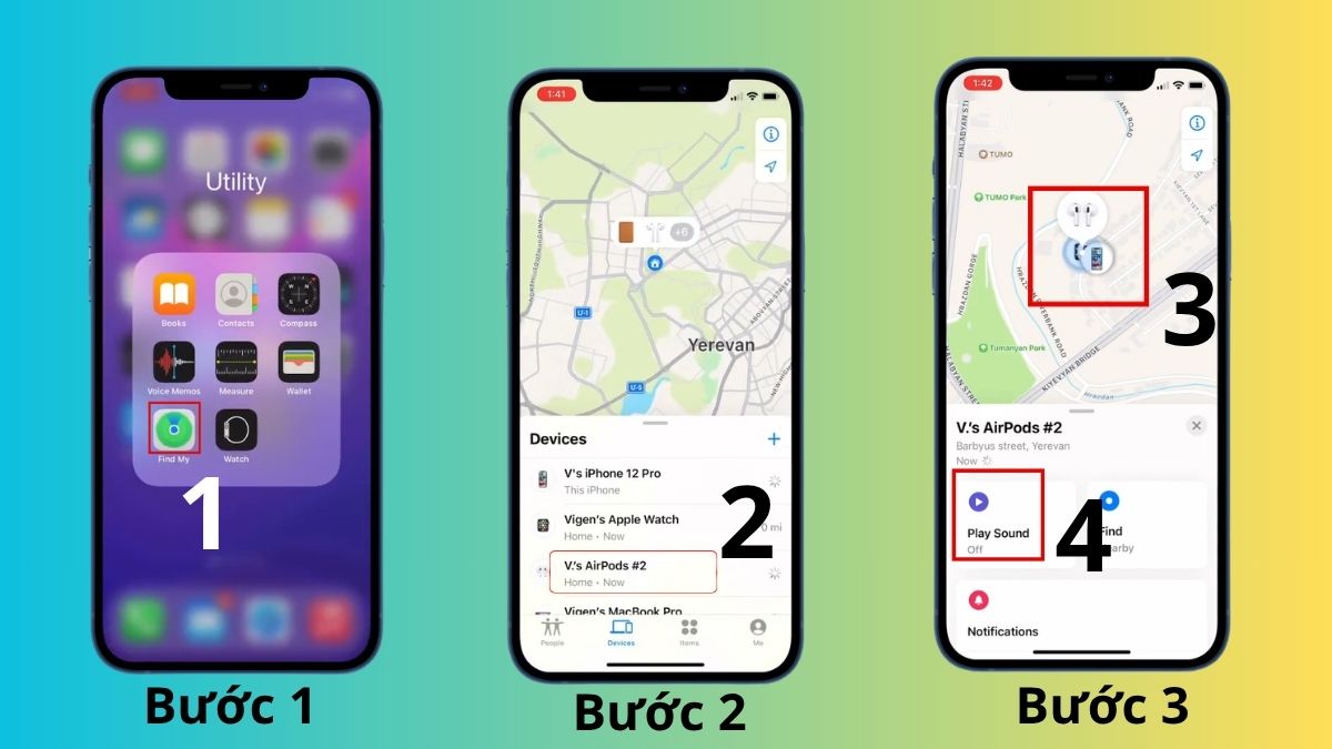 Cách tìm AirPods bằng ứng dụng Find My trên iPhone