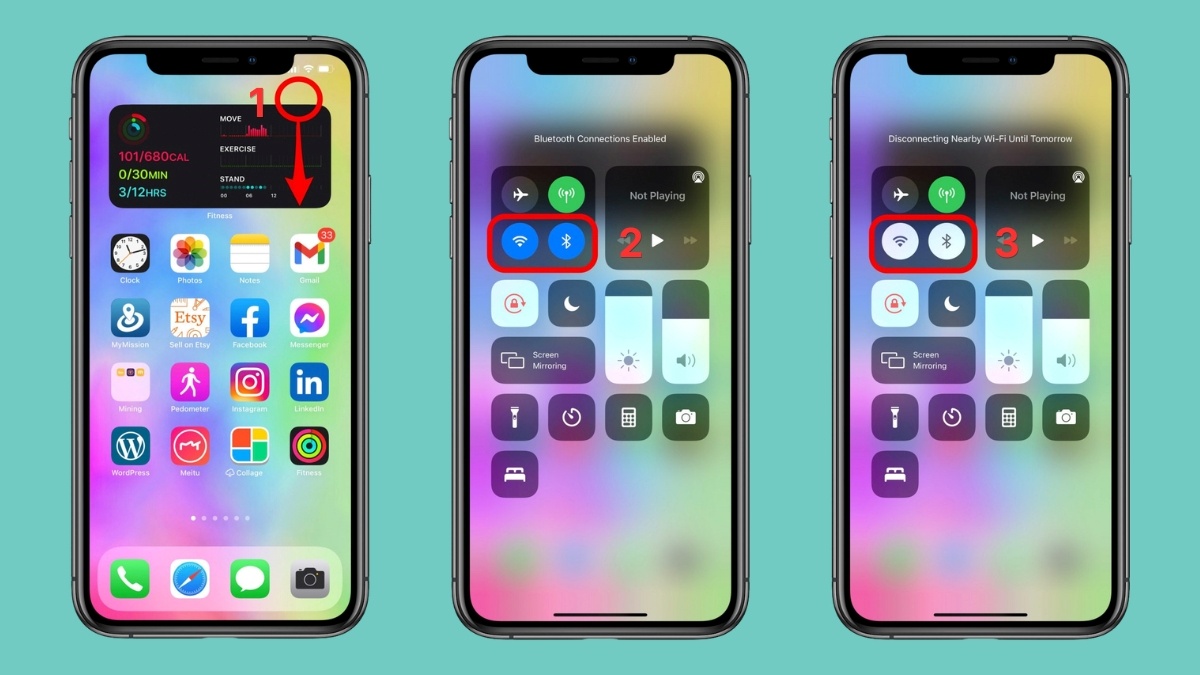 Cách khắc phục AirPods không hiện popup trên thiết bị - khởi động lại wifi và bluetooth