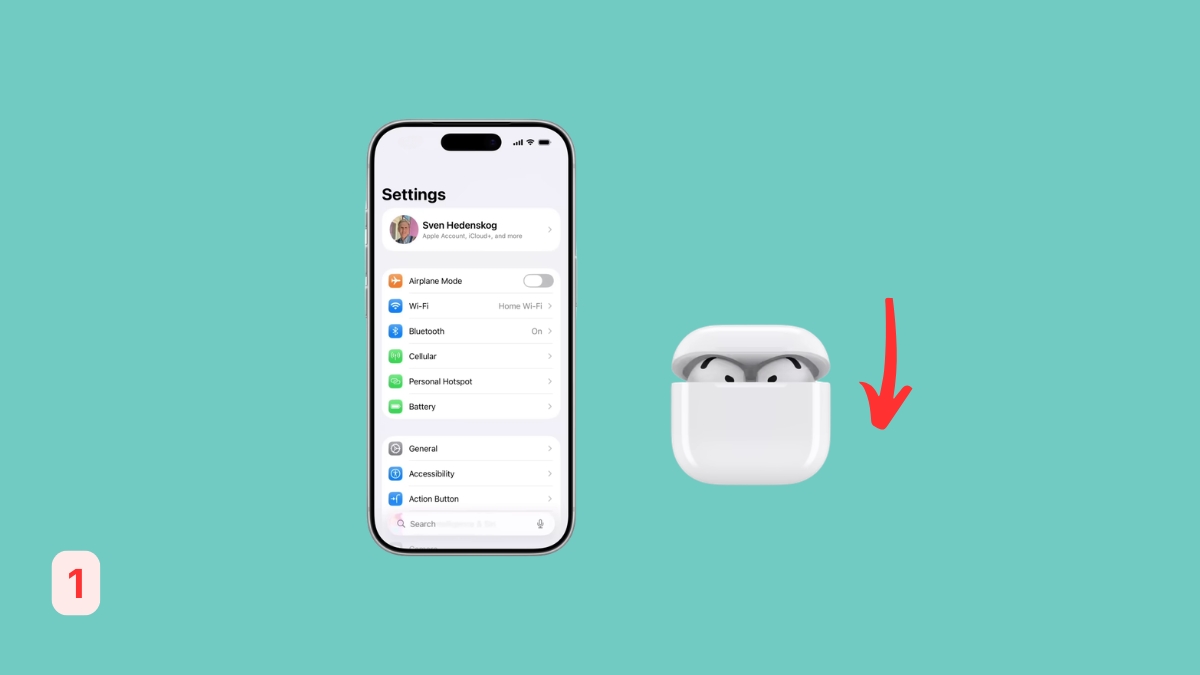Cách khắc phục AirPods không hiện popup trên thiết bị - reset lại airpods - bước 1