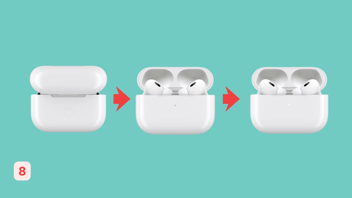 Cách khắc phục AirPods không hiện popup trên thiết bị - reset lại airpods - bước 5
