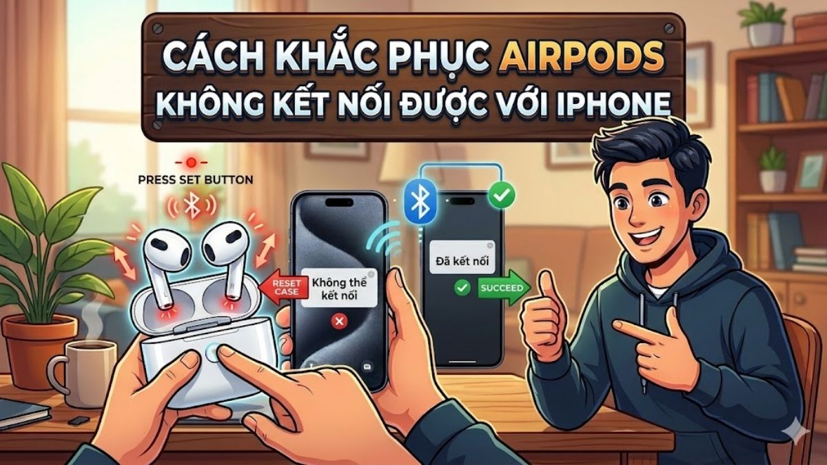 Cách khắc phục AirPods không kết nối được với iPhone