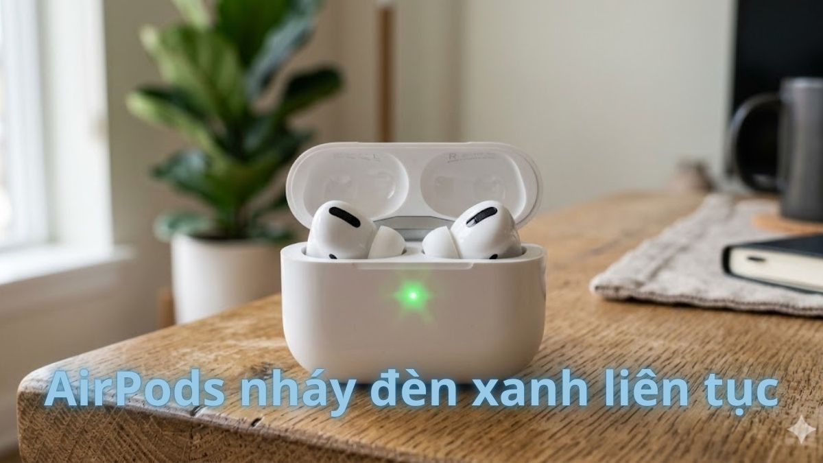 Cách khắc phục lỗi AirPods nháy đèn xanh liên tục hiệu quả