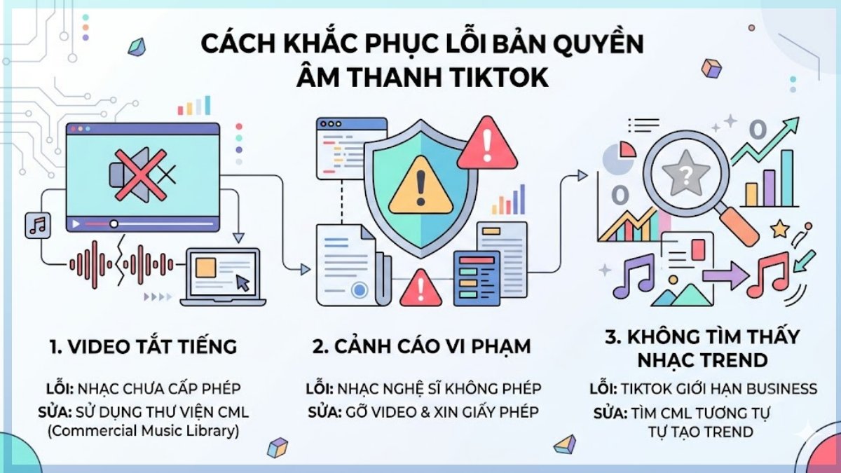 Cách khắc phục các lỗi bản quyền âm thanh TikTok