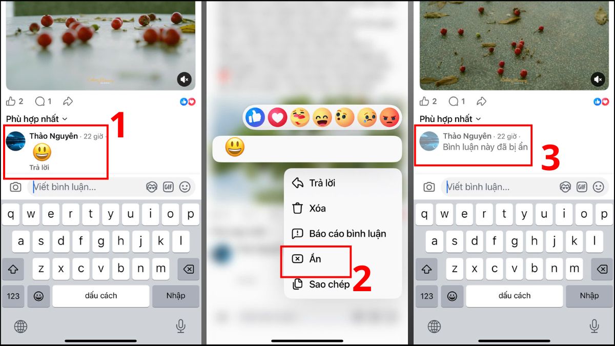 Ẩn bình luận trên Facebook bằng thủ công