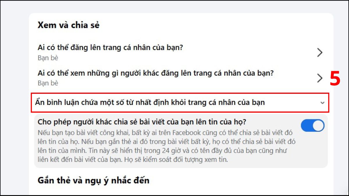Ẩn bình luận trên Facebook tự động bằng bộ lọc - bước 3