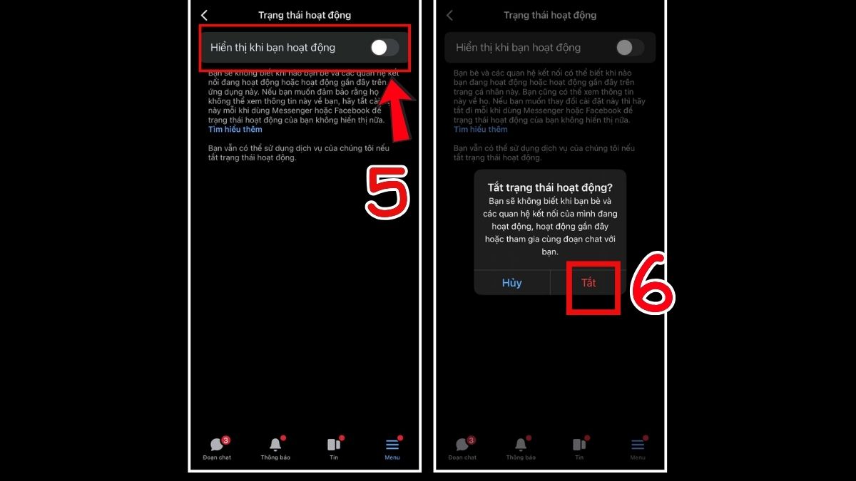 Cách ẩn nick Facebook bằng điện thoại - bước 2