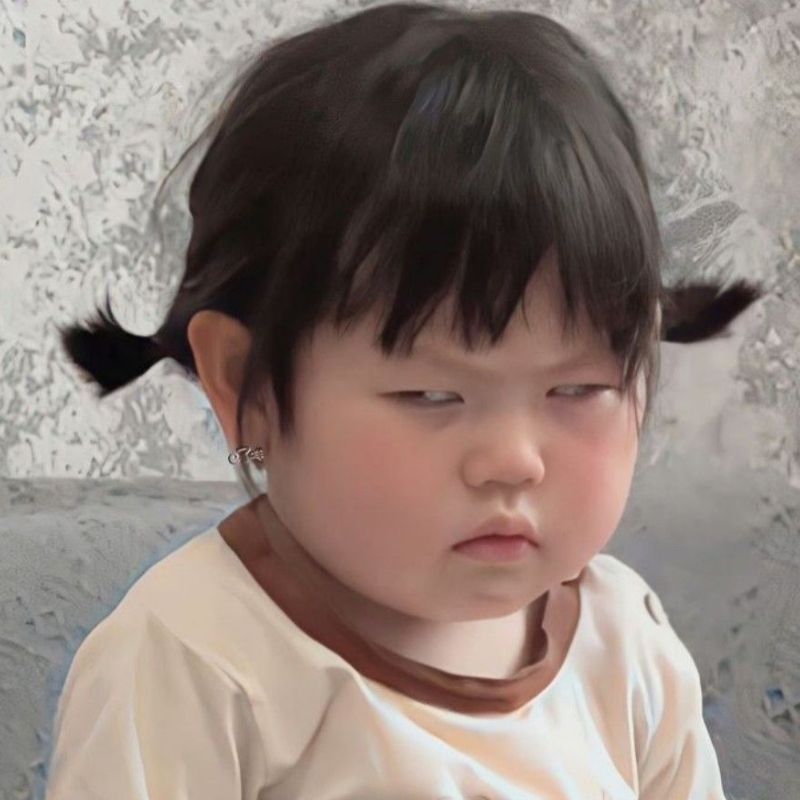 Meme em bé dỗi đáng yêu - 2