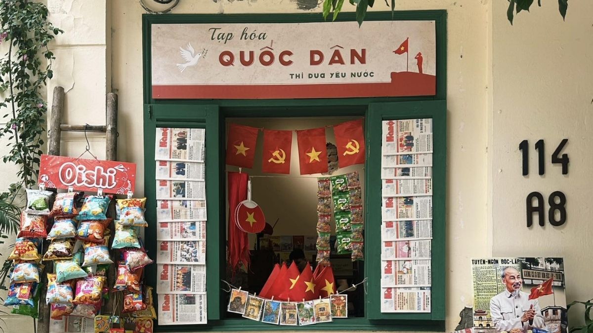 Trang trí tại gian hàng và xe bán hàng chào mừng lễ 2/9 - 6