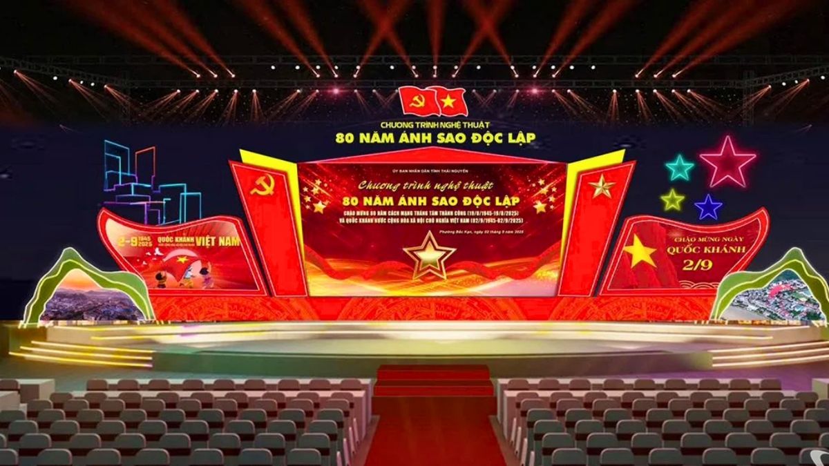 Trang trí sân khấu, sự kiện Quốc khánh 2/9 - 1