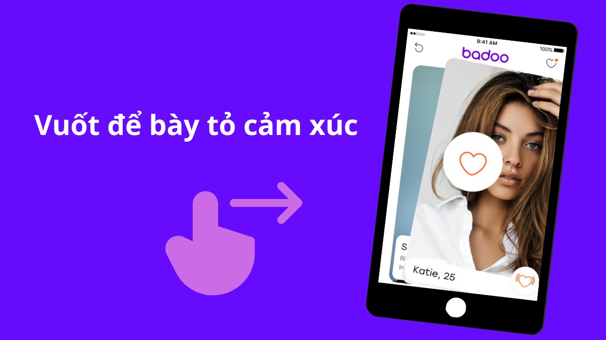 Tính năng nổi bật của app Badoo - bày tỏ cảm xúc