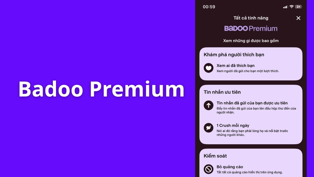 Tính năng nổi bật của app Badoo - hiển thị hồ sơ ở mục nổi bật