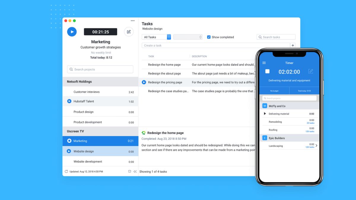 Hubstaff - ứng dụng chấm công
