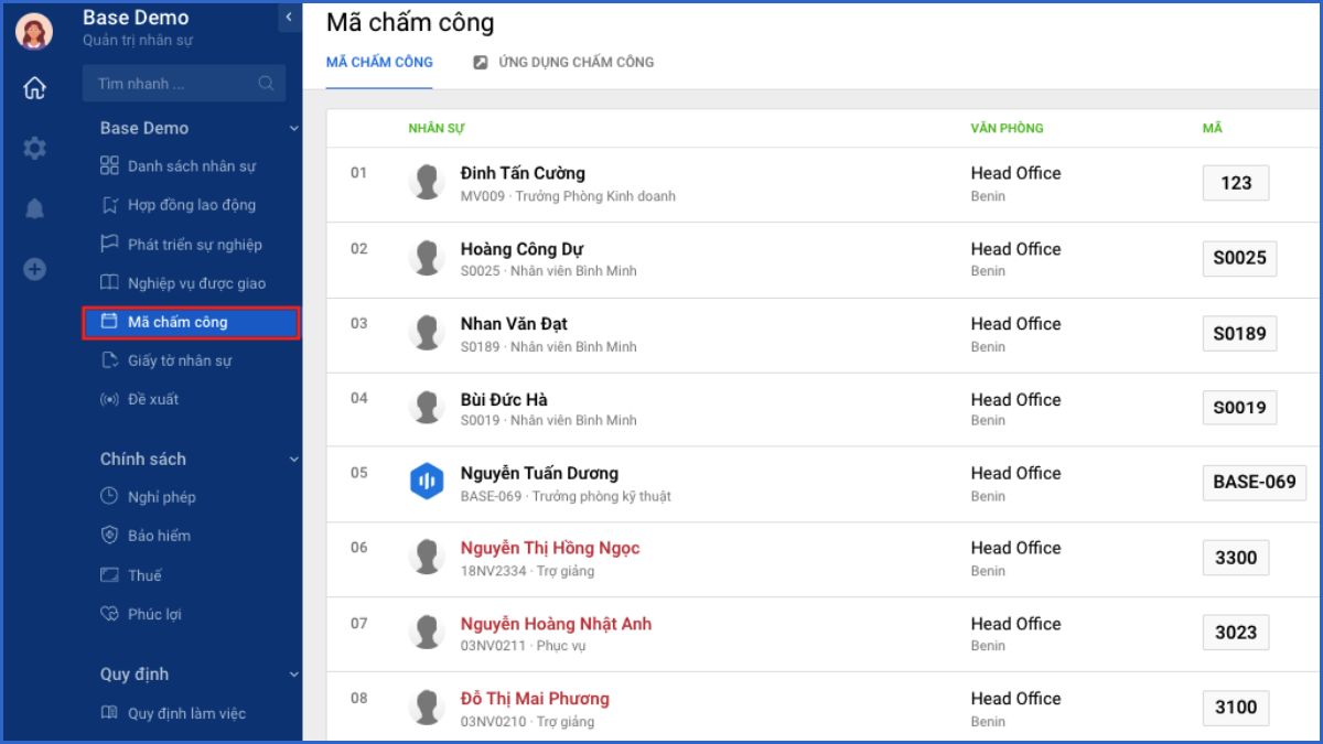 Base Checkin - app chấm công miễn phí