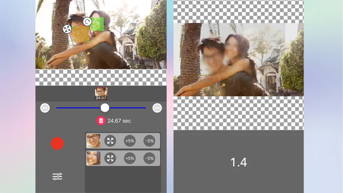 MovStash ứng dụng che mặt