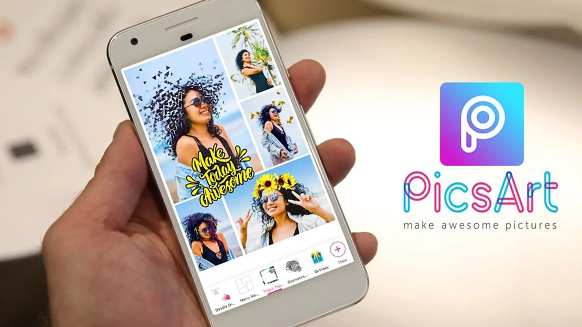 PicsArt app hiệu ứng che mặt