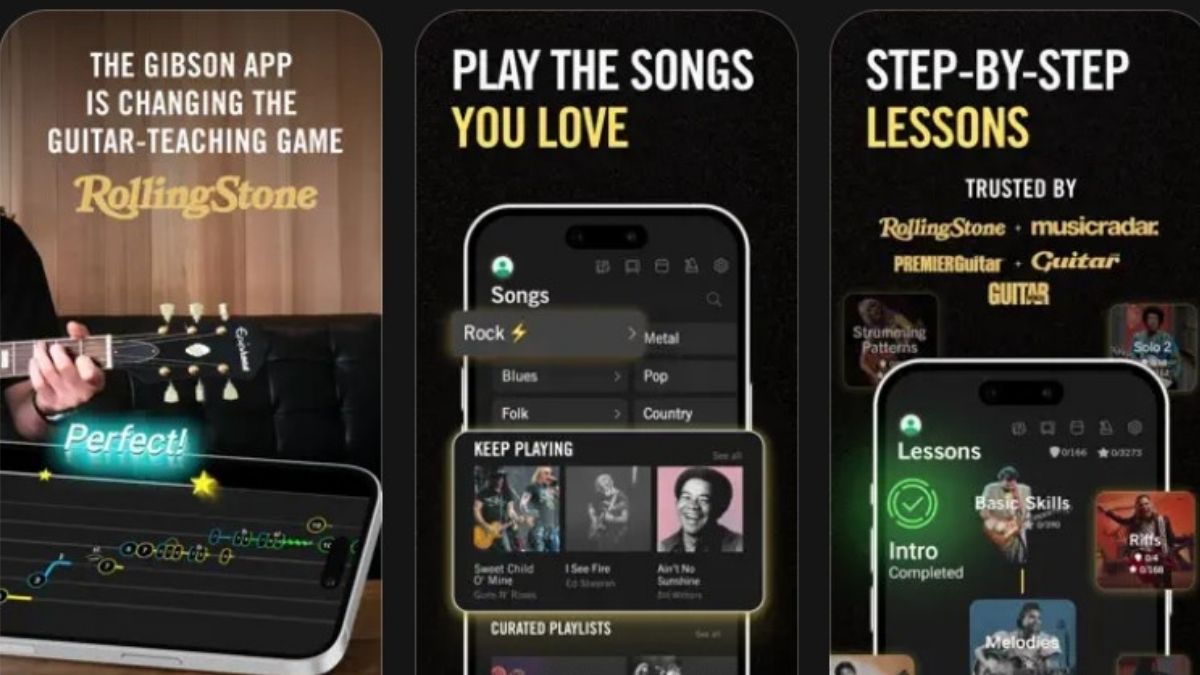 Gibson: Learn to Play Guitar - app chỉnh dây guitar miễn phí