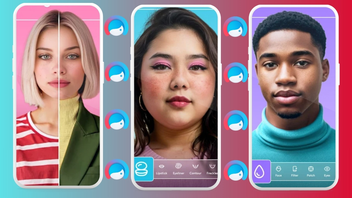 Facetune: Hair, Photo Editor  app chỉnh nhắm mắt thành mở mắt