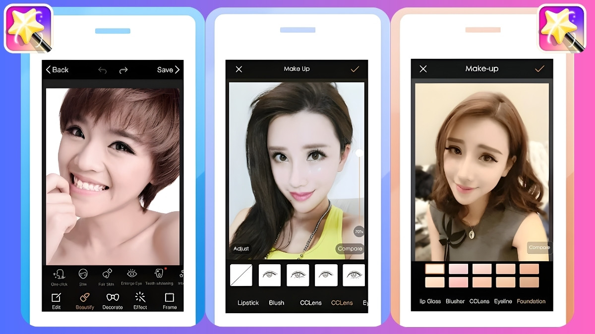 PhotoWonder: Photo Editor app chỉnh mắt to mắt nhỏ