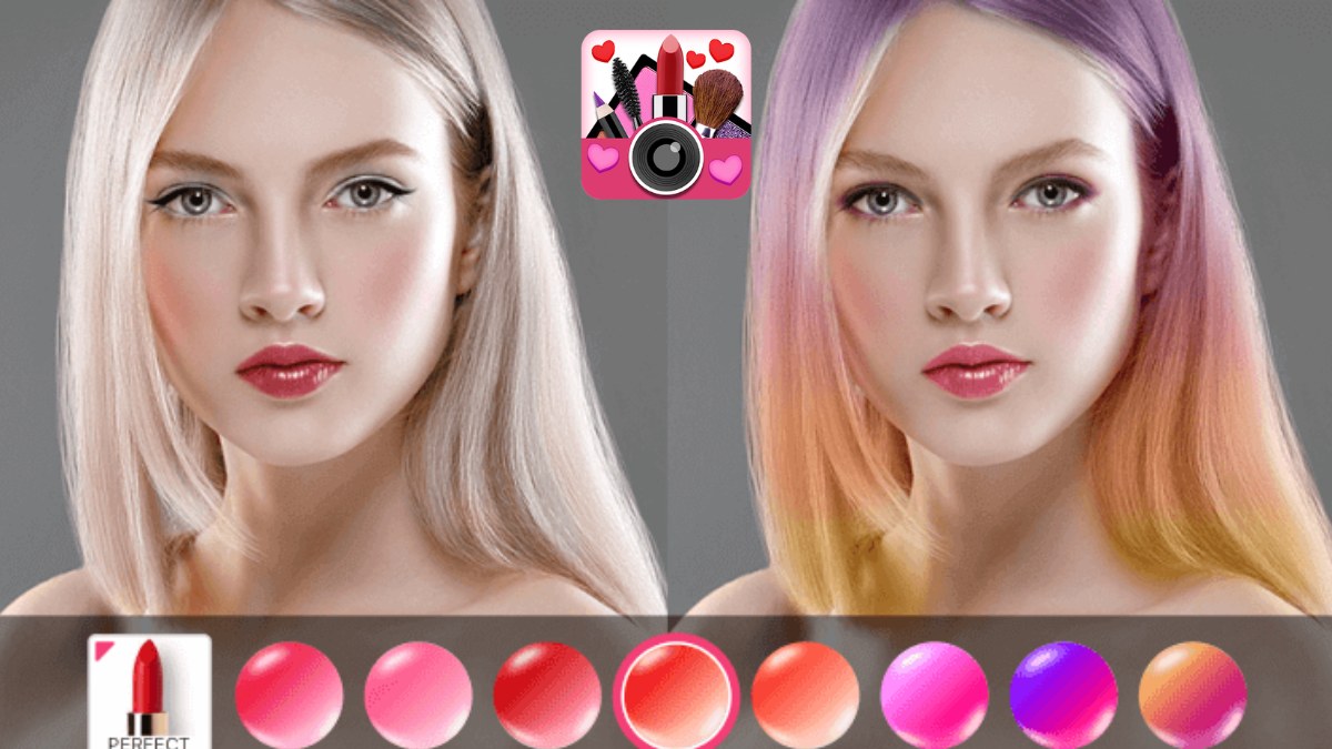 YouCam Makeup  app chỉnh màu tóc đẹp
